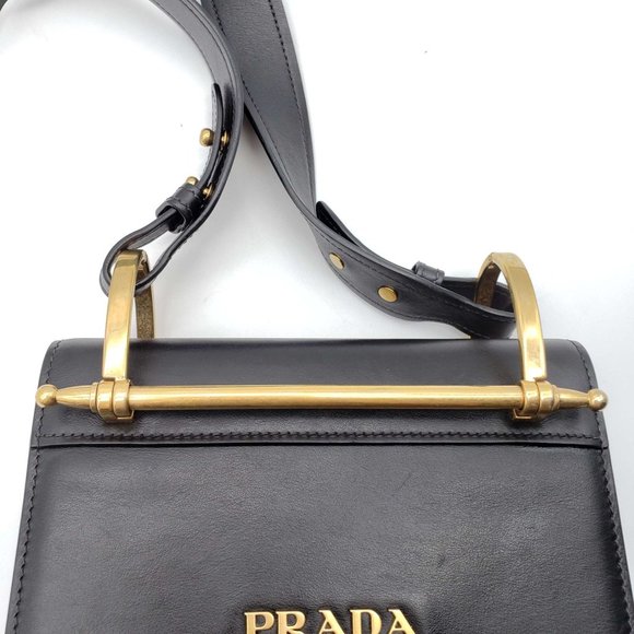 100% Authentic Prada Cahier Black Clutch Shoulder Bag - Picture 6 of 16